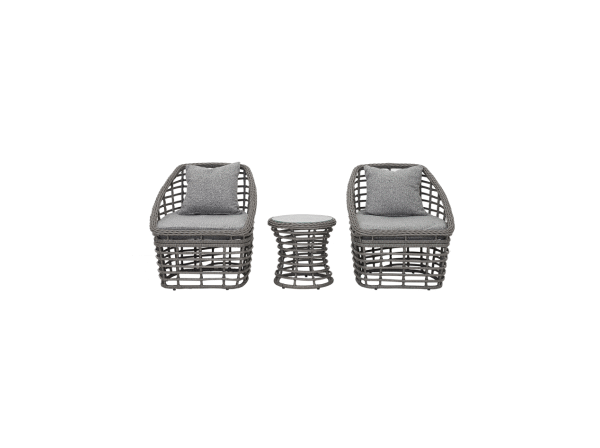 SET DE JARDIN FLORIDA DE 2 SILLONES Y 1 MESA LATERAL