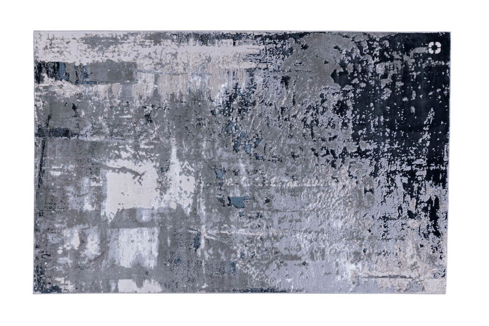 TAPETE NELA 1004C NEGRO / AZUL DE 244 X 334