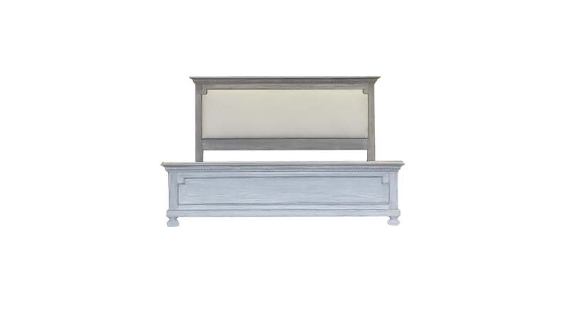 CAMA KS ST JAMES VINTAGE GRIS CON TAPIZ MARFIL