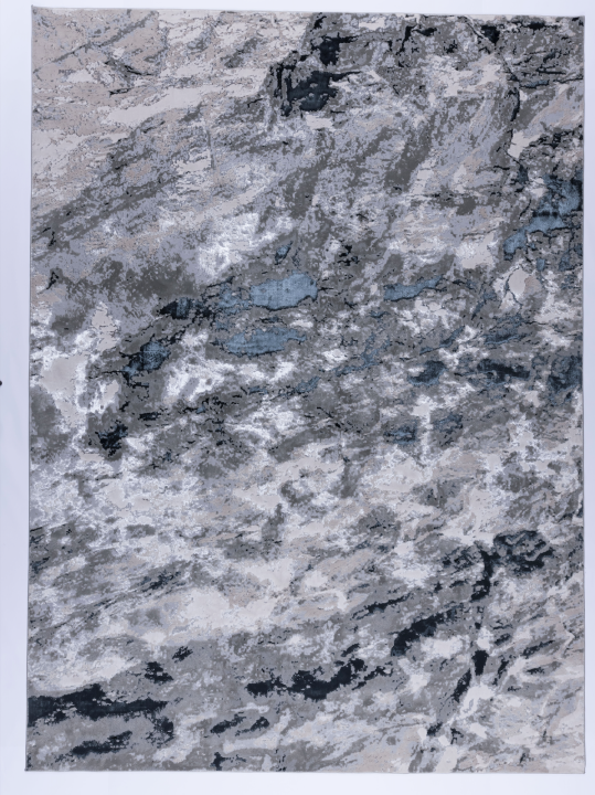 TAPETE NELA 1002C NEGRO / PLATA DE 244 X 334