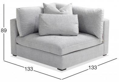 SILLON ESQUINERO MODELO WILLIAMS TAPIZ ODDYSEY JUTE - Imagen 4