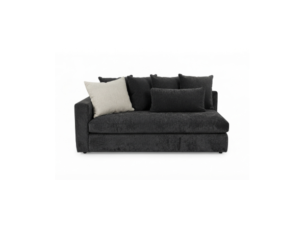 SILLON IZQUIERDO MODELO GENOVA TAPIZ NEGRO