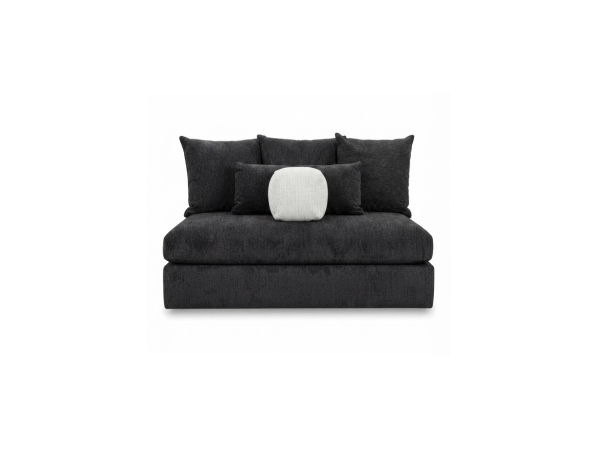 SILLON SIN BRAZOS MODELO GENOVA TAPIZ NEGRO