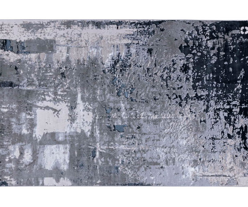 TAPETE NELA 1004C NEGRO / AZUL DE 244 X 334