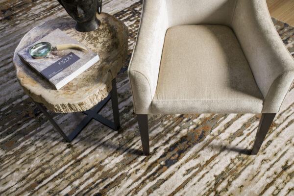 TAPETE ZURIA 1020C BEIGE / DORADO DE 244 X 344 - Imagen 4