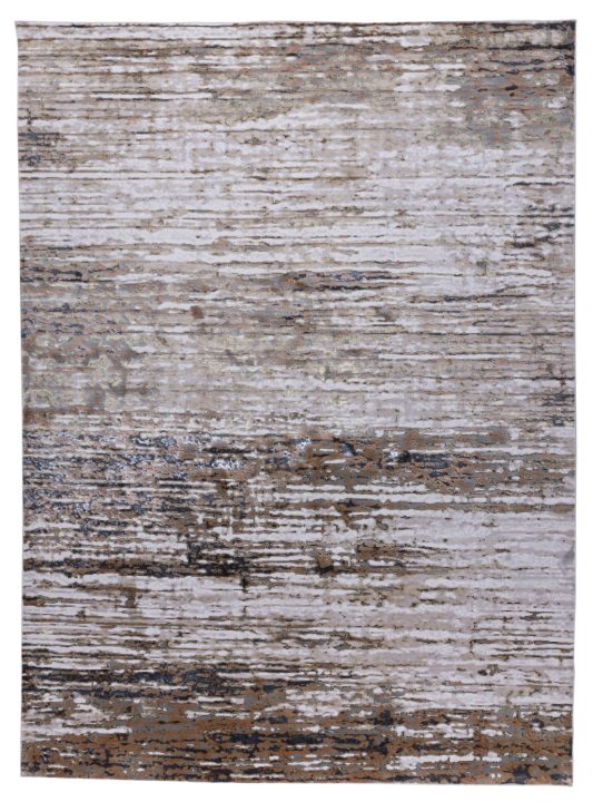 TAPETE ZURIA 1020C BEIGE / DORADO DE 244 X 344