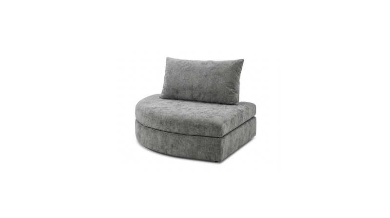 OTTOMAN BELLUCI IZQUIERDO TAPIZ MIRAGE TITANIUM