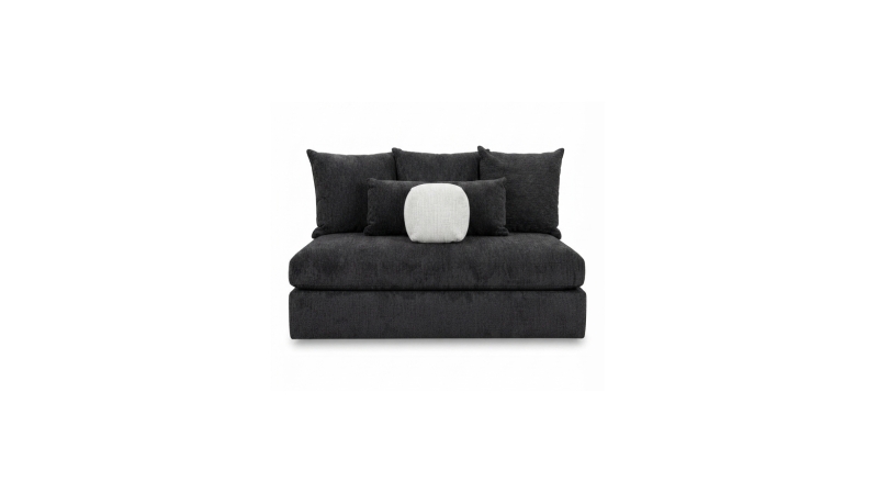 SILLON SIN BRAZOS MODELO GENOVA TAPIZ NEGRO