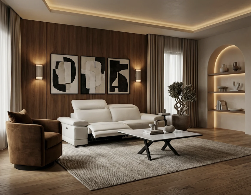 SOFA MODELO ESCAPE TAPIZ WHITE