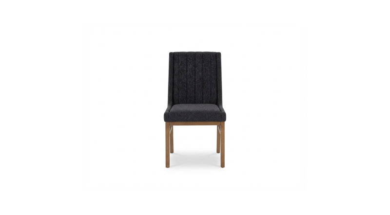 SILLA BRUSELAS TAPIZ BLOOM BLACK