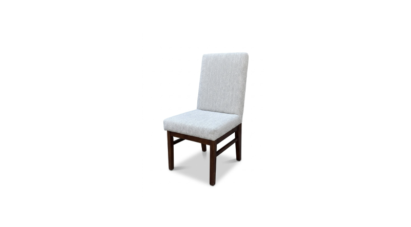 SILLA ROMANA TAPIZ CARTAGENA BEIGE PATA NOGAL