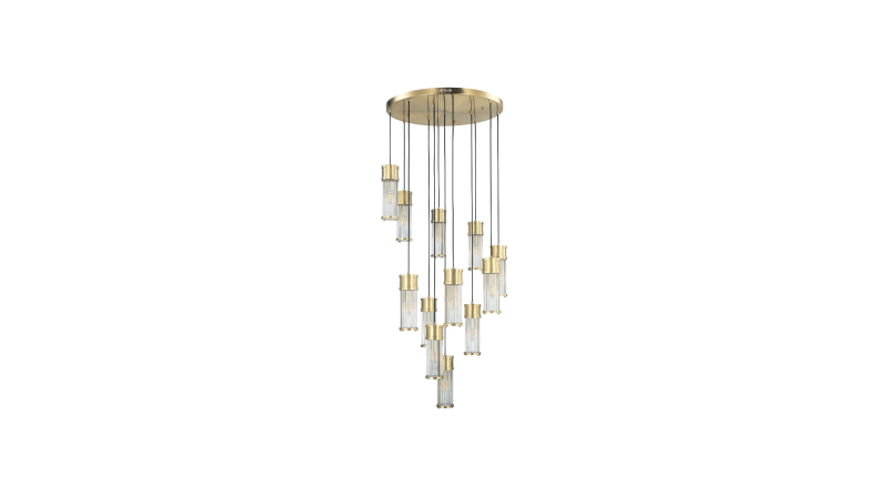 COLGANTE MOD 2CLAT91 ORO CILINDROS DE CRISTAL