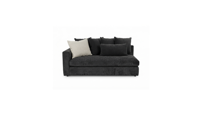 SILLON IZQUIERDO MODELO GENOVA TAPIZ NEGRO