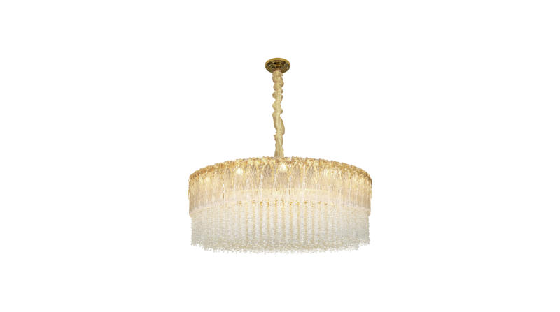 CANDIL CL00078 REDONDO 27 LUCES CRISTAL ORO CLARO GRANDE