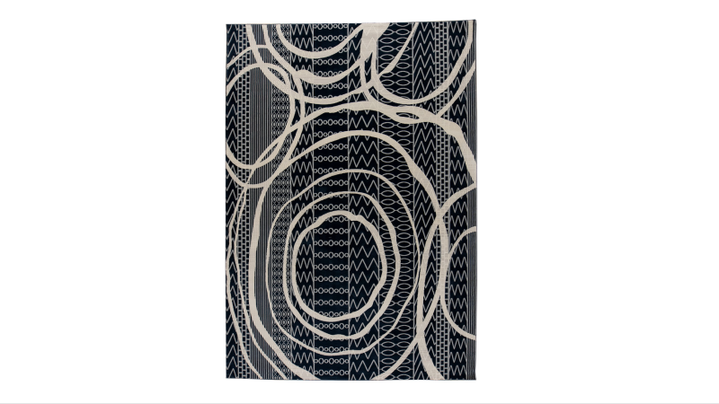 TAPETE ANDORA 1071C AZUL IVORY DE 236 X 334
